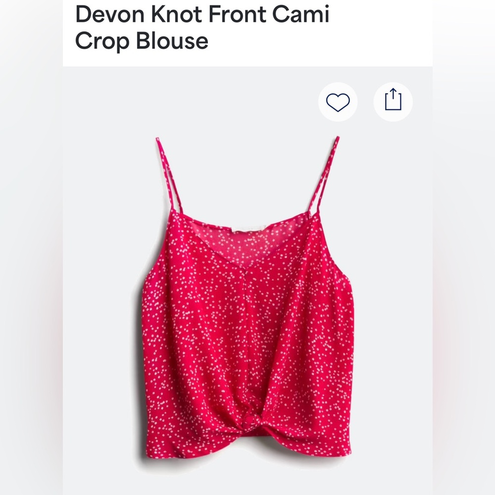 Lush Devon Knot Front Cami Blouse